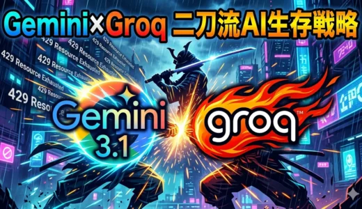 【Gemini 1.5廃止対策】429エラー(Resource Exhausted)打破！Groqとの二刀流AI戦略